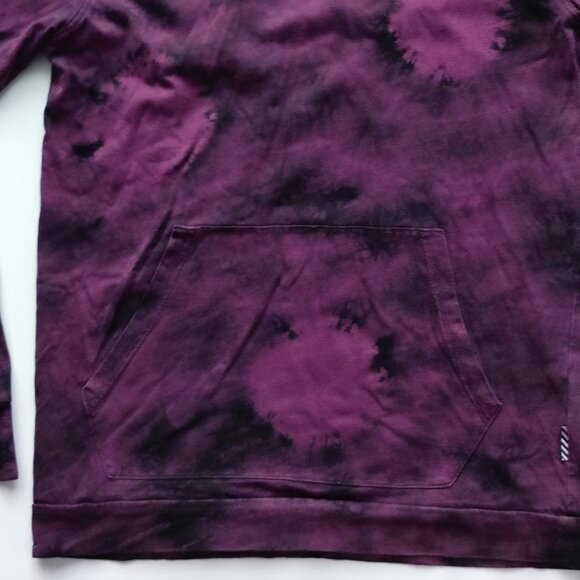Volcom stonedye hoodies women's size M purple tie-dye pull on kangaroo pockets - Picture 4 of 12